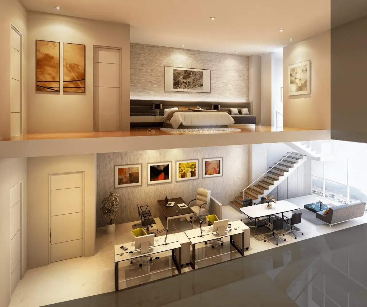 Skysuites SOHO Lower Floor Living Area