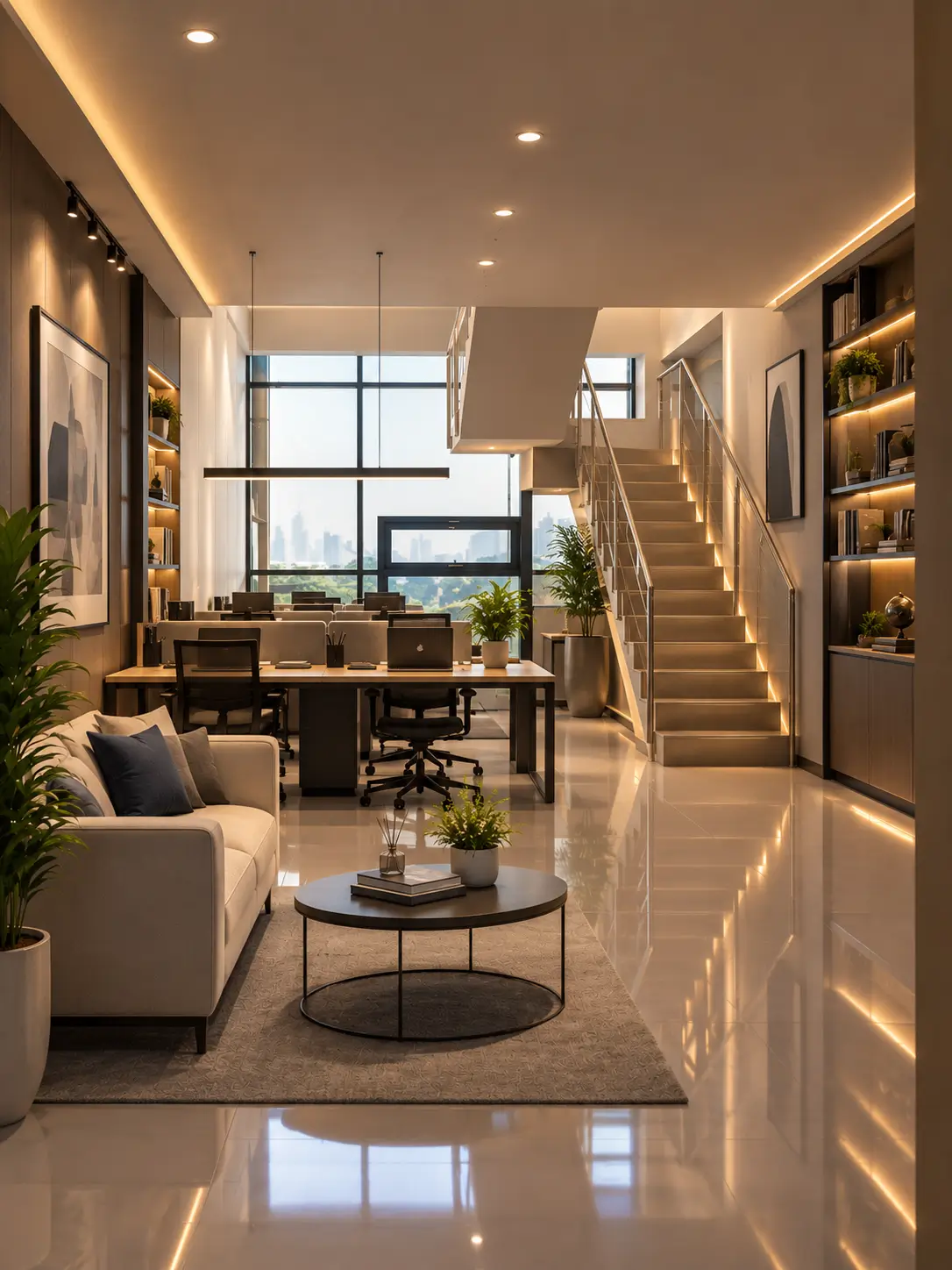 Skysuites SOHO Upper Floor Workspace