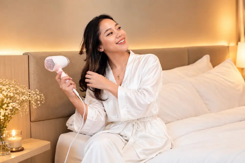 Hotel amenities and towels